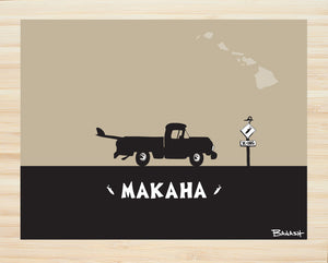 MAKAHA ~ SURF PICKUP ~ 16x20