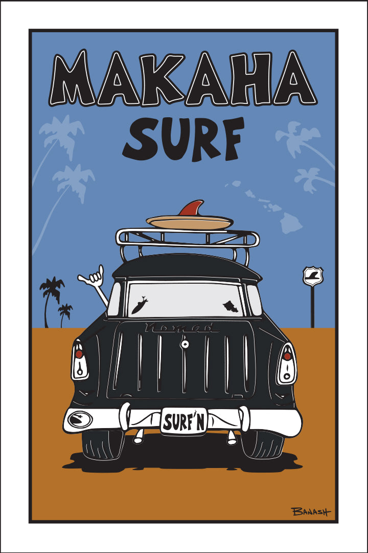 MAKAHA SURF ~ SURF NOMAD TAIL ~ SAND LINES ~ 12x18