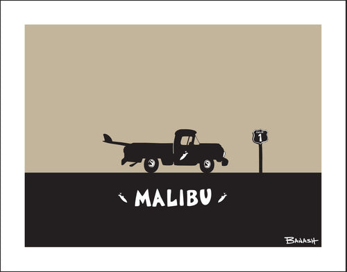 MALIBU ~ SURF PICKUP ~ 16x20