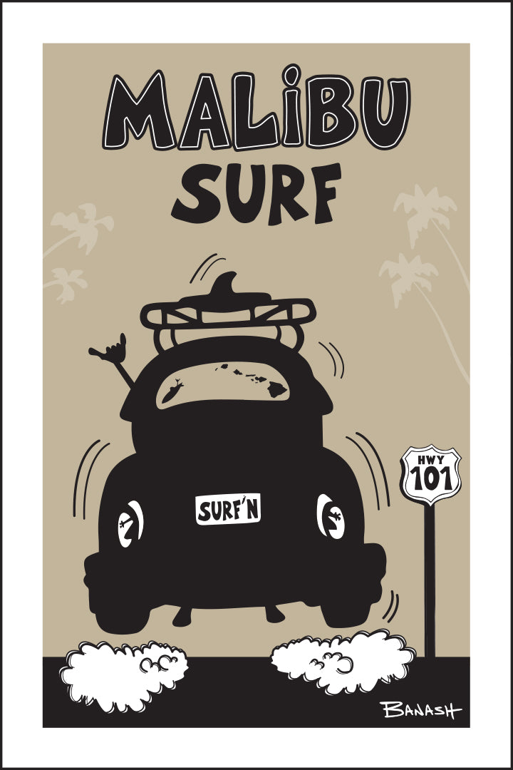 MALIBU SURF ~ SURF BUG TAIL AIR ~ 12x18