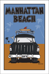 MANHATTAN BEACH ~ SURF NOMAD TAIL ~ SAND LINES ~ 12x18
