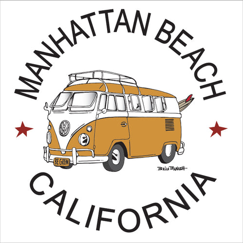 MANHATTAN BEACH ~ CALIF STYLE BUS ~ 12x12