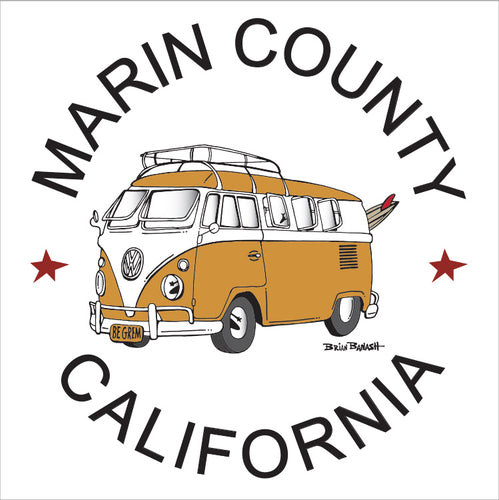 MARIN COUNTY ~ CALIF STYLE BUS ~ 12x12