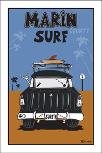 MARIN COUNTY ~ SURF RUN ~ SURF NOMAD TAIL ~ SAND LINES ~ 12x18