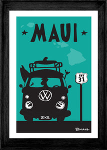 MAUI ~ SURF BUS GRILL ~ HWY 31 ~ SEAFOAM ~ 12x18