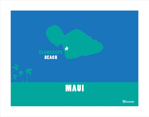 MAUI ~ KEAWAKAPU BEACH ~ MAUI ISLAND ~ PRINT ~ 11x14