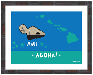 MAUI ~ ISLAND SURF BUG ~ ALOHA ~ ISLANDS ~ 16x20