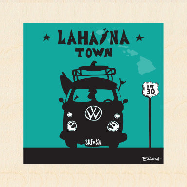 LAHAINA TOWN ~ SURF BUS GRILL ~ 6x6