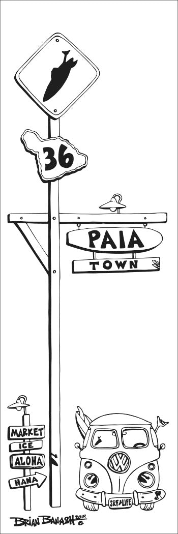 PAIA ~ TOWN SIGN ~ 8x24