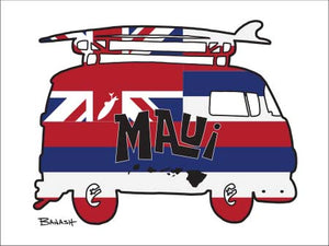 MAUI ~ HAWAII FLAG ~ SURF BUS ~ BLUES SURF SOUL ~ LAHAINA