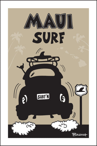 MAUI SURF ~ SURF BUG TAIL AIR ~ 12x18