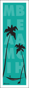 MIAMI BEACH ~ HAMMOCK ~ SURFBOARD ~ 8x24