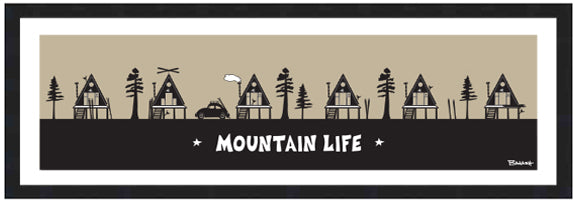 MOUNTAIN LIFE ~ SKI HUTS ~ 8x24