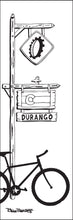 Load image into Gallery viewer, DURANGO ~ MTN BIKE ~ TOWN SIGN POST ~ MTN BIKE XING ~ 8x24