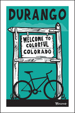 Load image into Gallery viewer, DURANGO ~ WELCOME SIGN ~ MOUNTAIN BIKE ~ 12x18