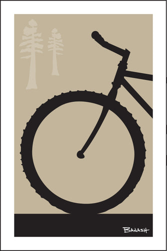 MOUNTAIN BIKE ~ FRONT END ~ PINES ~ 12x18
