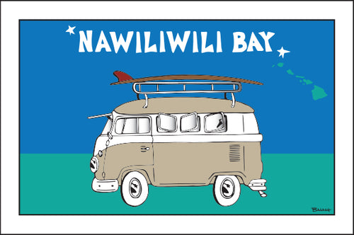 NAWILIWILI BAY ~ SURF BUS ~ 12x18