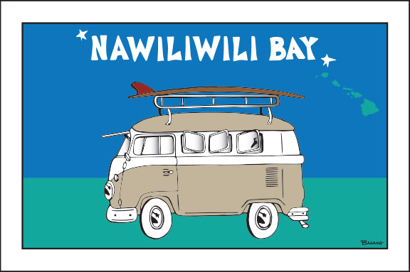 NAWILIWILI BAY ~ SURF BUS ~ 12x18