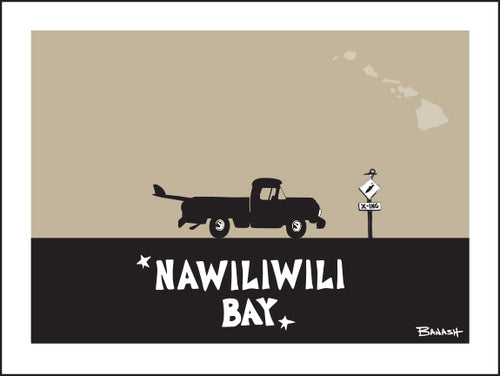 NAWILIWILI BAY ~ SURF PICKUP ~ 16x20