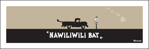 NAWILIWILI BAY ~ SURF PICKUP ~ 8x24