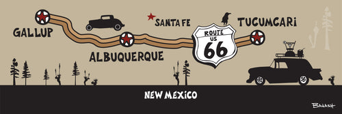 ROUTE 66 ~ NEW MEXICO ~ TOWNS ~ PITSTOPS ~ 8x24