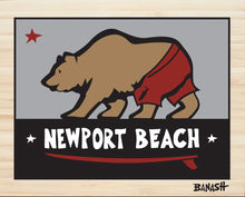Load image into Gallery viewer, NEWPORT BEACH ~ SURF BEAR ~ 16x20
