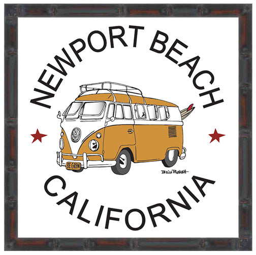 NEWPORT BEACH ~ CALIF STYLE SURF BUS ~ 12x12