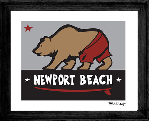 NEWPORT BEACH ~ SURF BEAR ~ 16x20