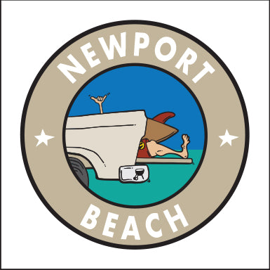 NEWPORT BEACH ~ TAILGATE SURF GREM ~ 12x12