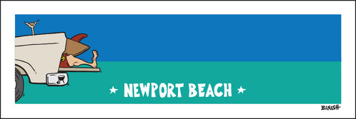 NEWPORT BEACH ~ TAILGATE SURF GREM ~ 8x24