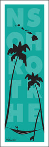 NORTH SHORE ~ LARGE VERTICAL ~ HAMMOCK ~ SHAKA ~ SURFBOARD ~ 8x24
