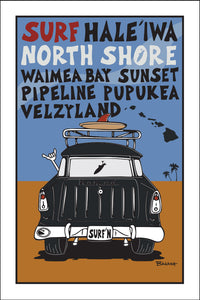 NORTH SHORE ~ SURF NOMAD ~ SURF BREAKS ~ SAND LINES ~ 12x18