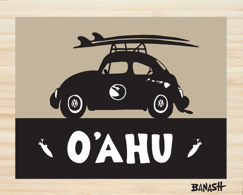 OAHU ~ CATCH A SURF ~ BUG ~ BLACK N TAN ~ BAMBOO