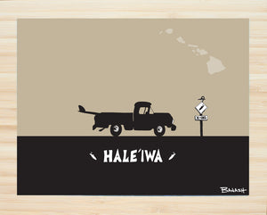 HALEIWA ~ SURF PICKUP ~ 16x20