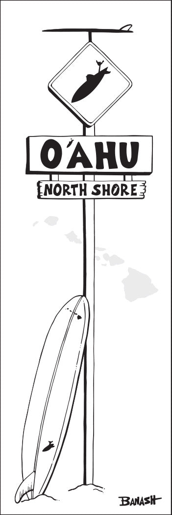 NORTH SHORE ~ OAHU ~ LONGBOARD ~ SURF XING ~ 8x24