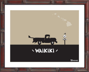 WAIKIKI ~ SURF PICKUP ~ 16x20