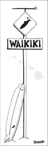WAIKIKI ~ LONGBOARD ~ SURF XING ~ 8x24