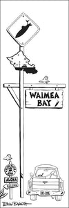 WAIMEA BAY ~ TOWN SIGN ~ 8x24