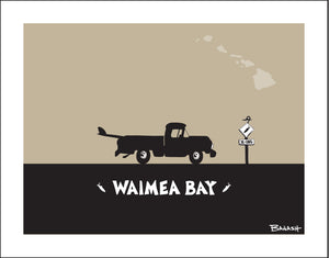 WAIMEA BAY ~ SURF PICKUP ~ 16x20