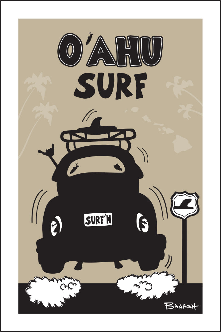 OAHU SURF ~ SURF BUG TAIL AIR ~ 12x18