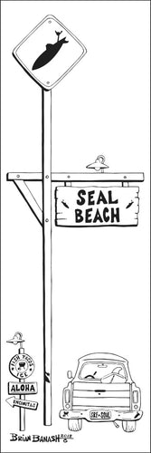 SEAL BEACH ~ TOWN SURF XING ~ 8x24
