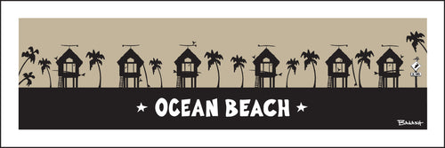 OCEAN BEACH ~ SURF HUTS ~ 8x24
