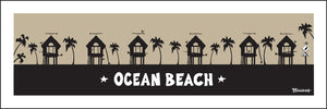 OCEAN BEACH ~ SURF HUTS ~ 8x24