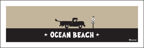 OCEAN BEACH ~ SURF PICKUP ~ 8x24