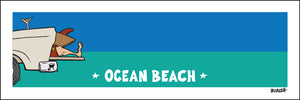 OCEAN BEACH ~ TAILGATE SURF GREM ~ 8x24