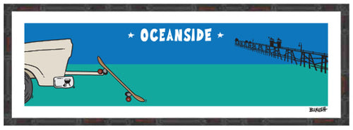 OCEANSIDE ~ TAILGATE SKATEBOARD ~ 8x24
