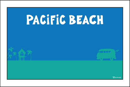 PACIFIC BEACH ~ SURF HUT BUS ~ 12x18