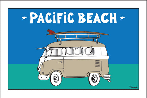 PACIFIC BEACH ~ SURF BUS ~ 12x18