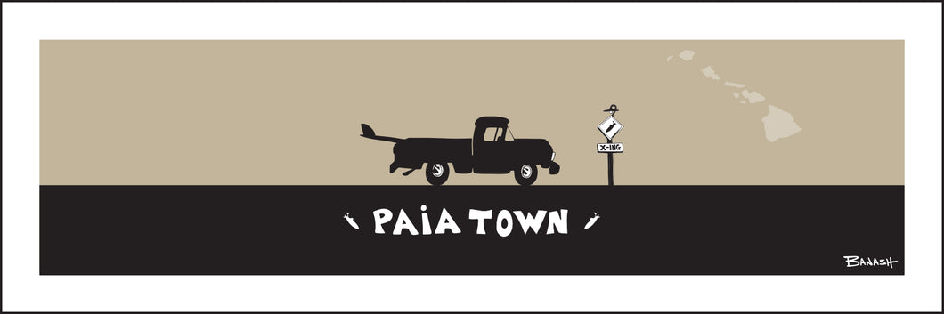 PA'IA TOWN ~ SURF PICKUP ~ 8x24