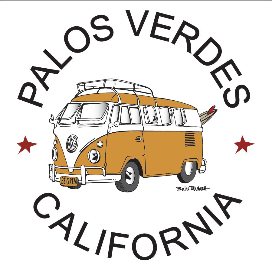 PALOS VERDES ~ CALIFORNIA ~ CALIF STYLE SURF BUS ~ 12x12